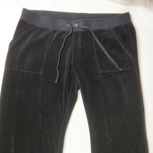 Juicy Couture Navy Blue velour womens pants Size M